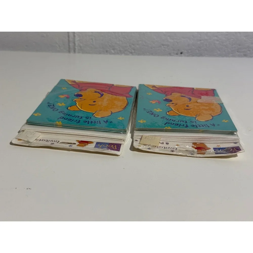 Disney Winnie the Pooh 1st Birthday Invitations 16ct Teal Vintage Paper Cards